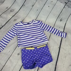 Like New purple white striped Baby Gap swimsuit